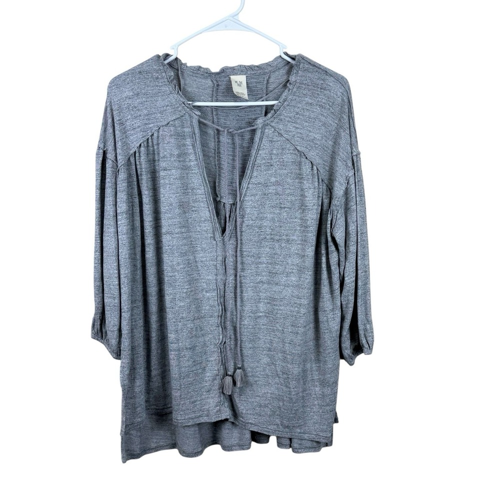 FREE PEOPLE Gotta Have You Oversized Boho Flowy Sleeveless‎ Tiered Top Gray XS